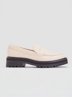 Everlane Cream Leather Lug-Sole Loafer